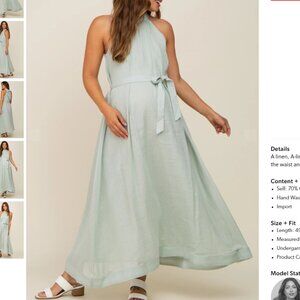 Pinkblush Mint Halter Midi Dress